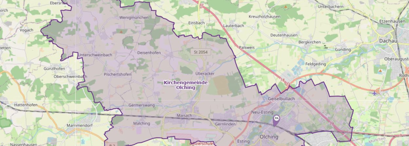 Gebiet der Kirchengemeinde