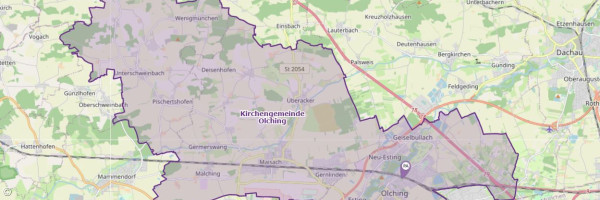 Gebiet der Kirchengemeinde