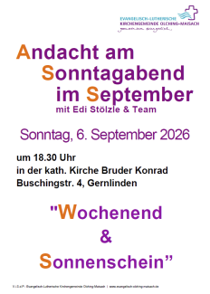 2026 09 06 September Abendandacht Plakat