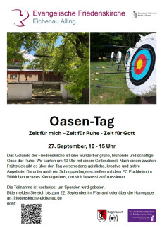 Oasen-Tag Friedenskirche 27.09.2026