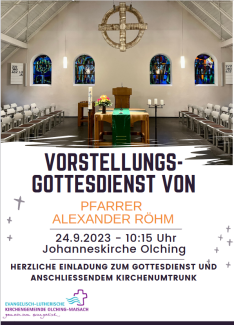 Vorstellungsgottesdienst Pfarrer Alexander Röhm
