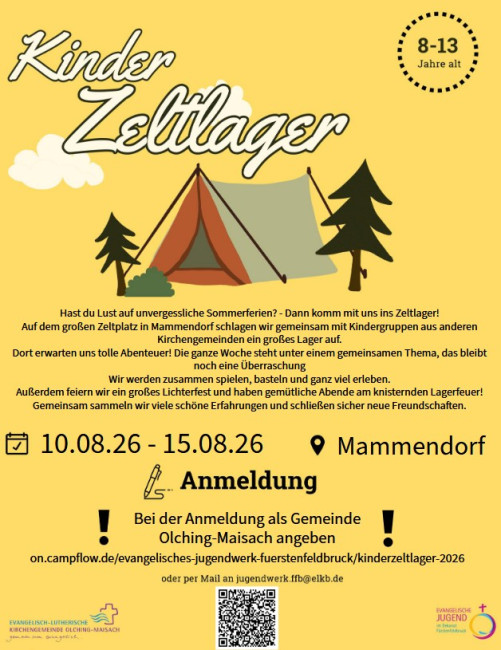 2026 Kinderzeltlager Plakat